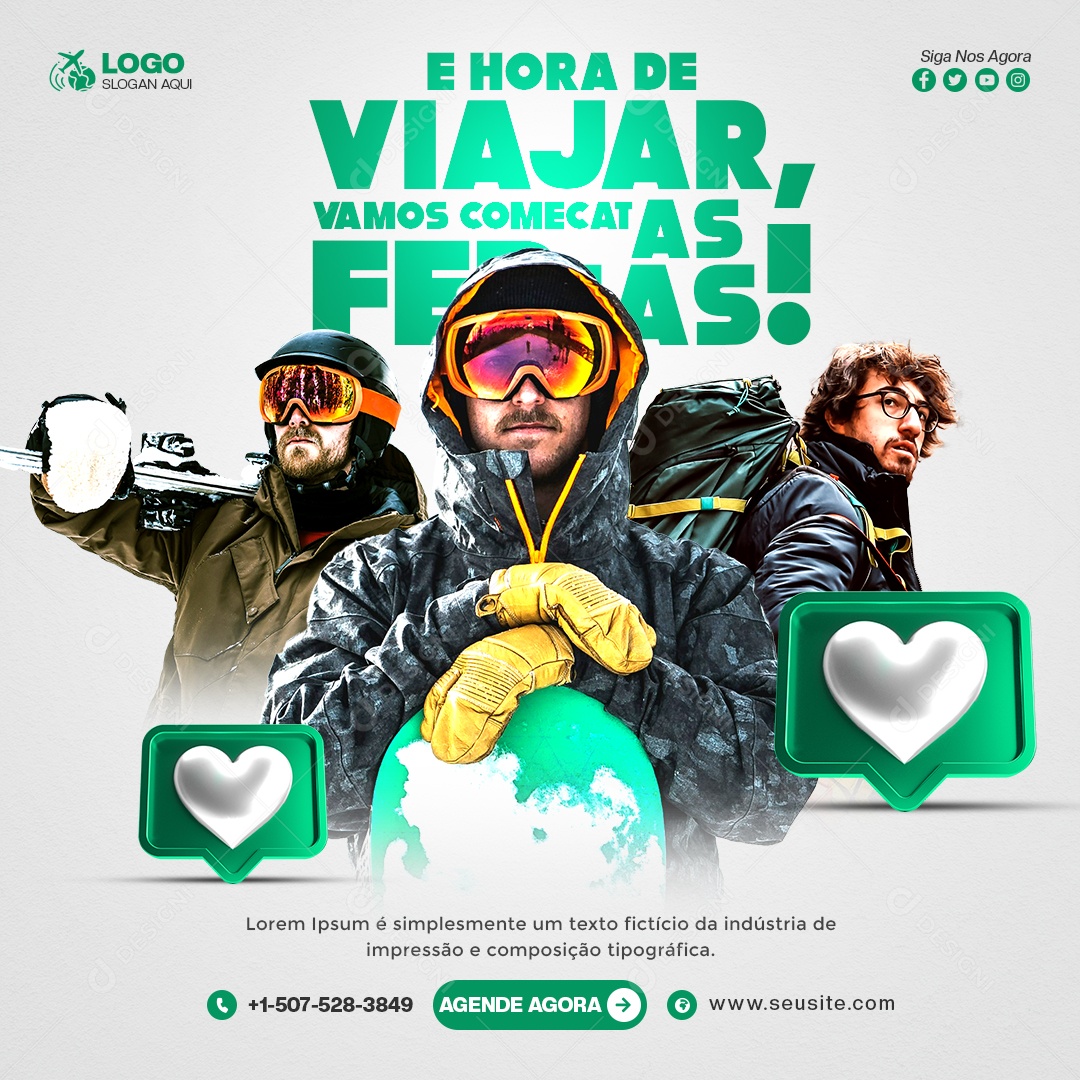 Explore o Mundo Conosco PSD Editável