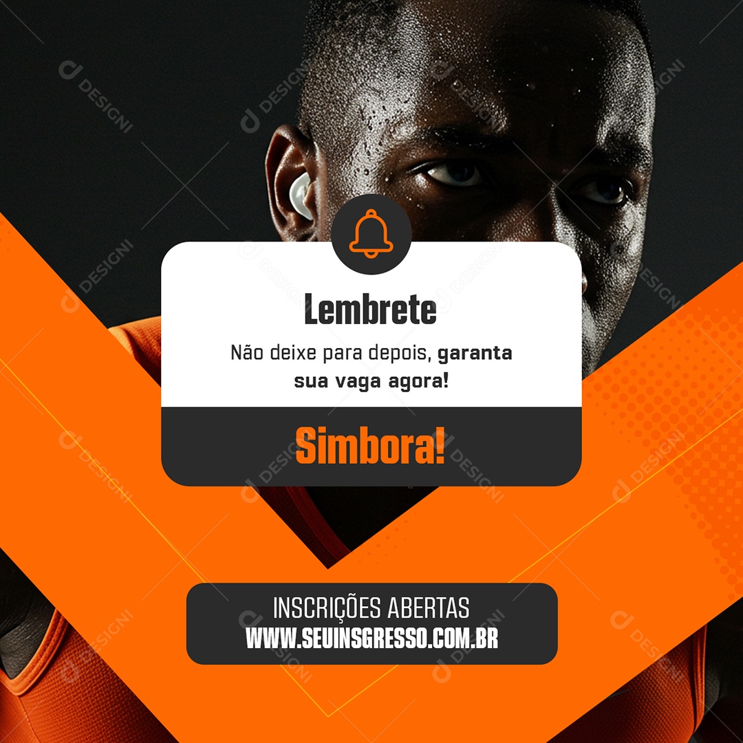 Corrida De Rua Lembrete Simbora Social Media PSD Editável