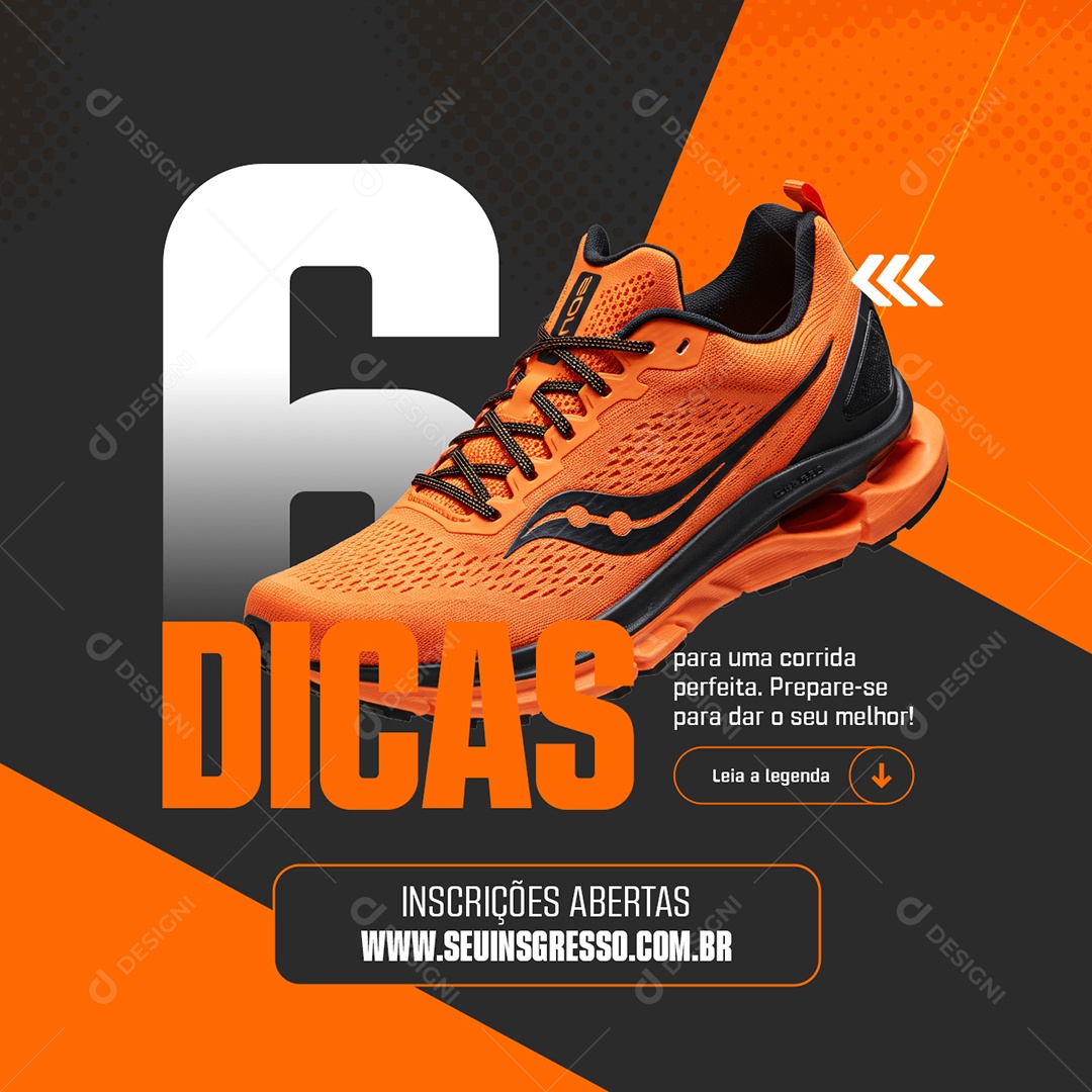 Corrida De Rua Seis Dicas Social Media PSD Editável