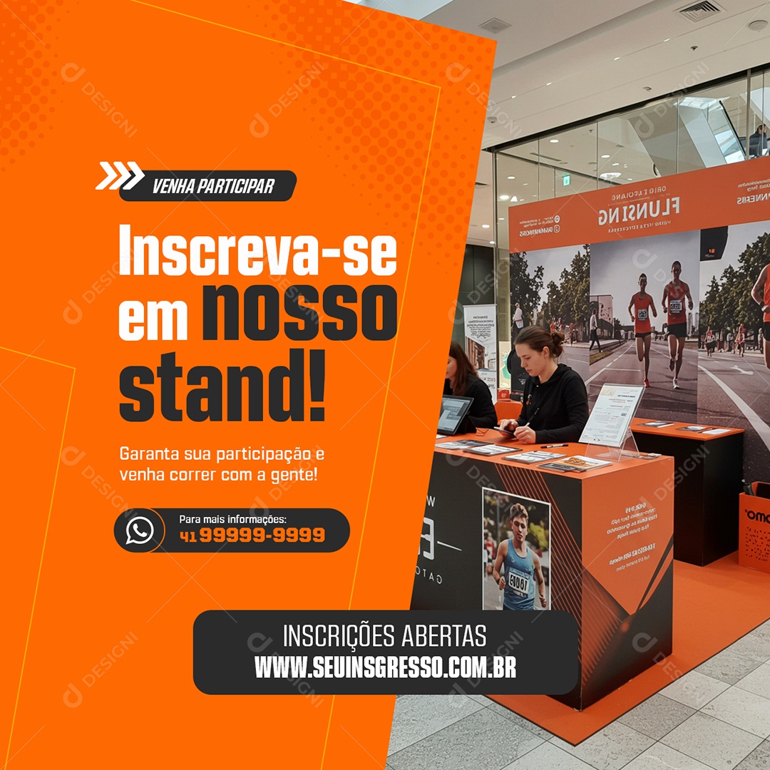Corrida De Rua Venha Participar Social Media PSD Editável