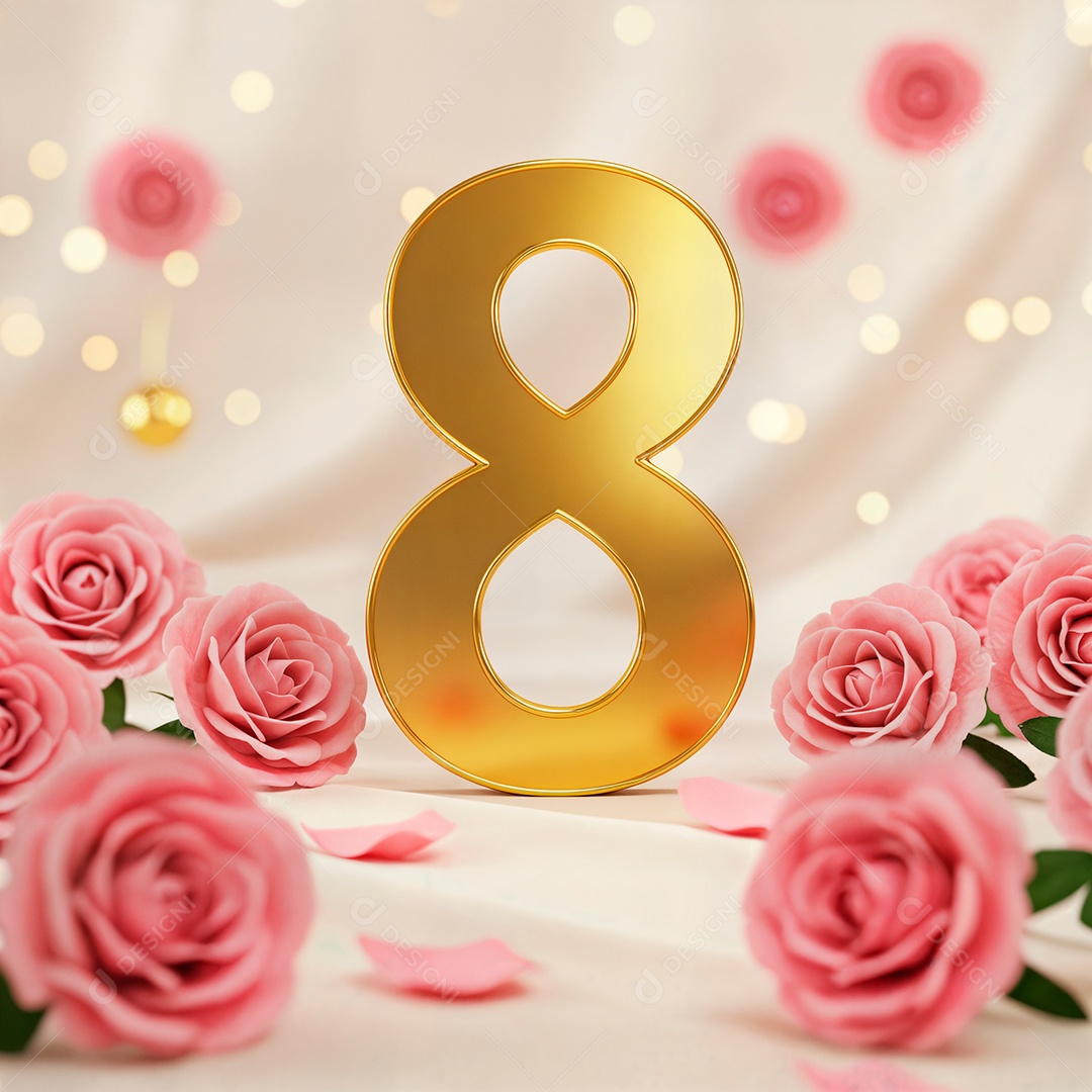 8 de março dia internacional da mulher celebrando a força e a beleza das mulheres em background