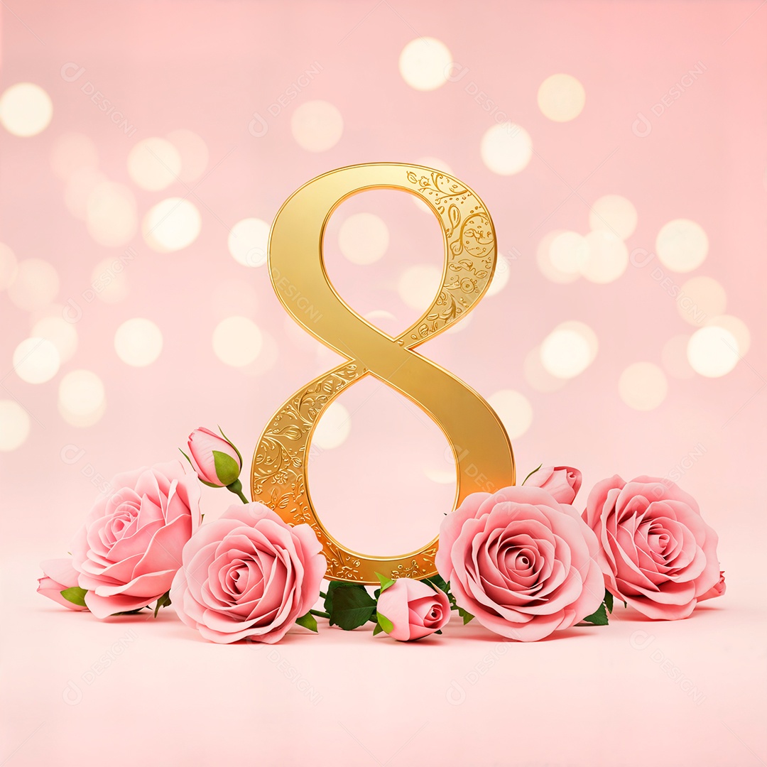 8 de março dia internacional da mulher celebrando a força e a beleza das mulheres em background