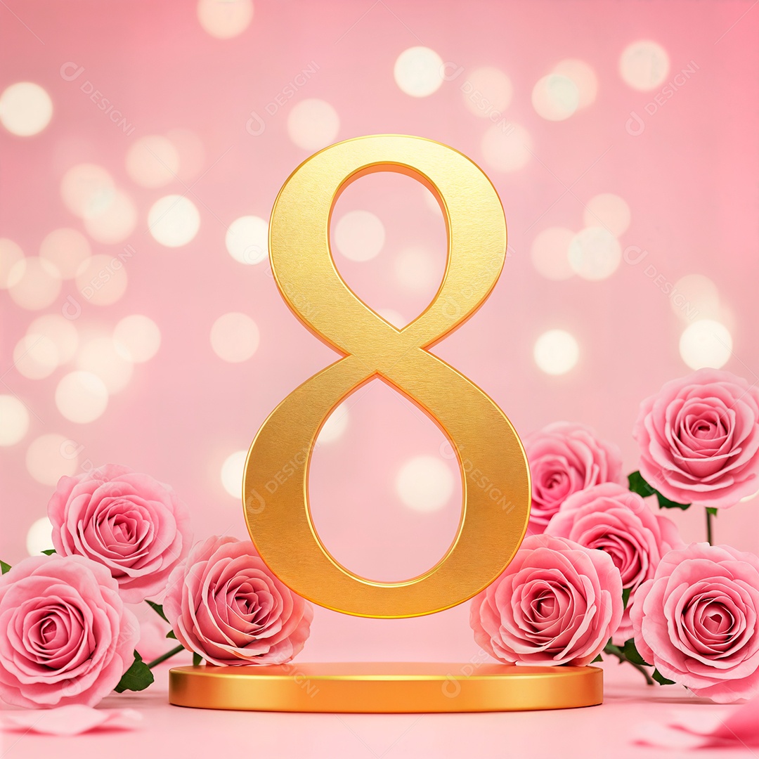 8 de março dia internacional da mulher celebrando a força e a beleza das mulheres em background