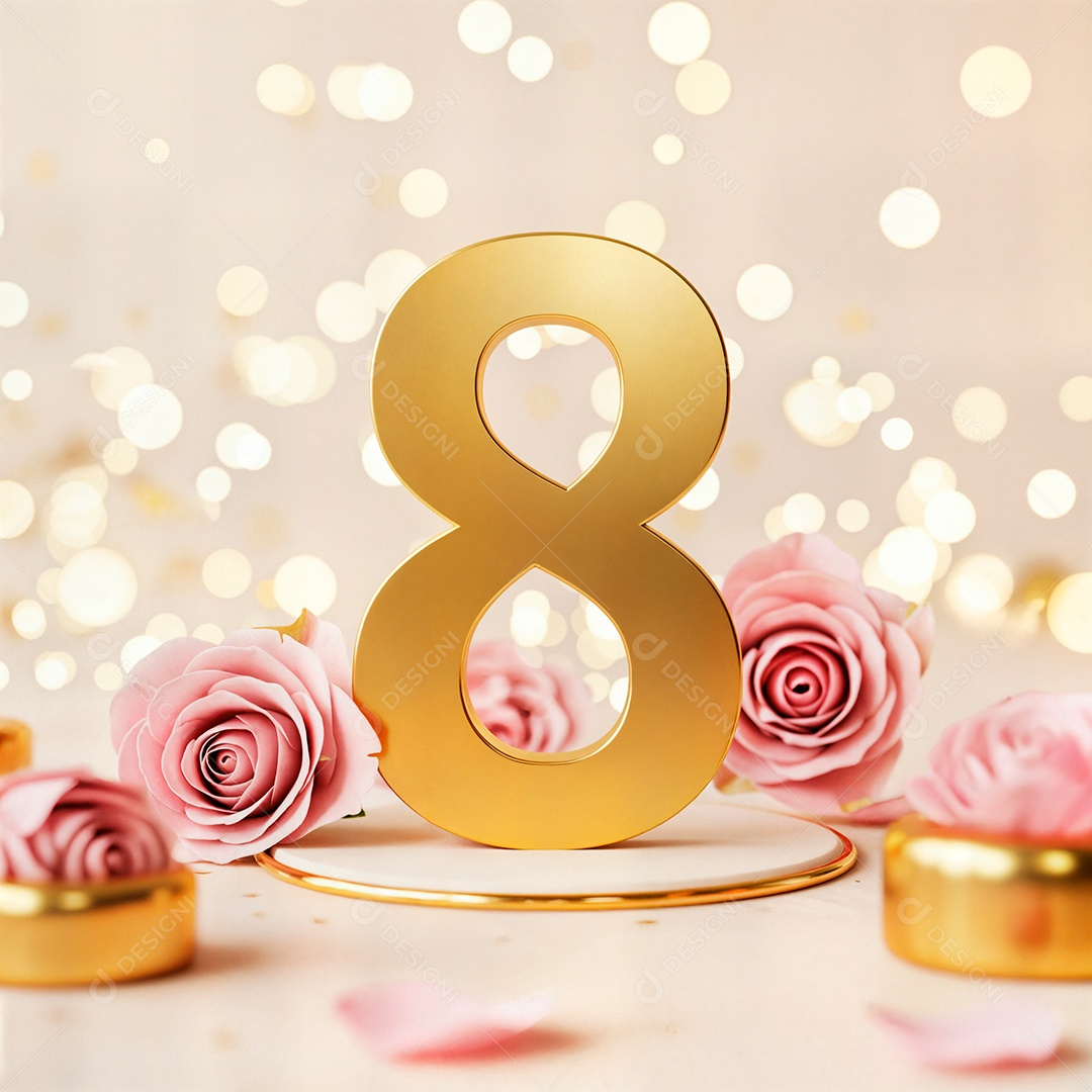 8 de março dia internacional da mulher celebrando a força e a beleza das mulheres em background