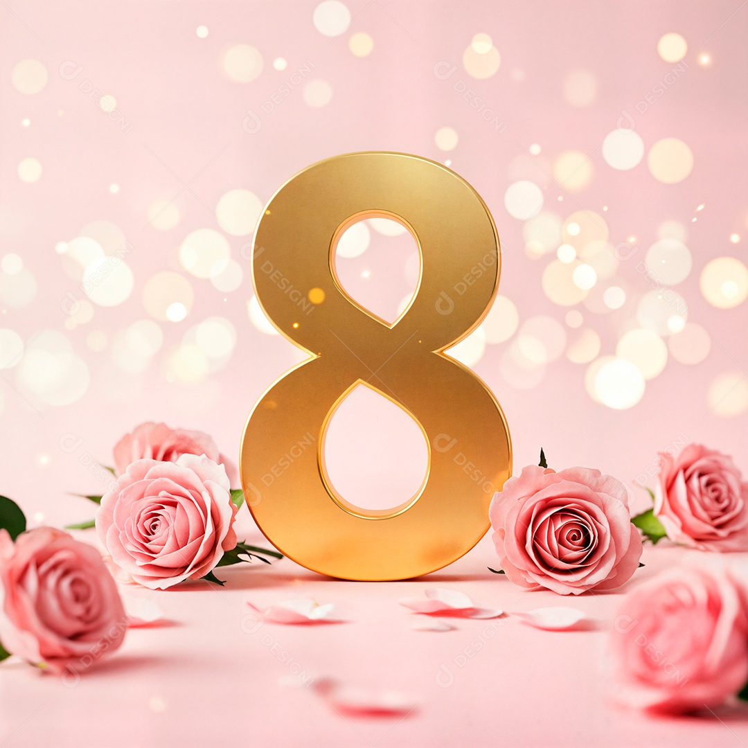 8 de março dia internacional da mulher celebrando a força e a beleza das mulheres em background