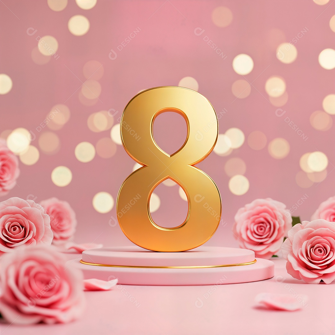 8 de março dia internacional da mulher celebrando a força e a beleza das mulheres em background