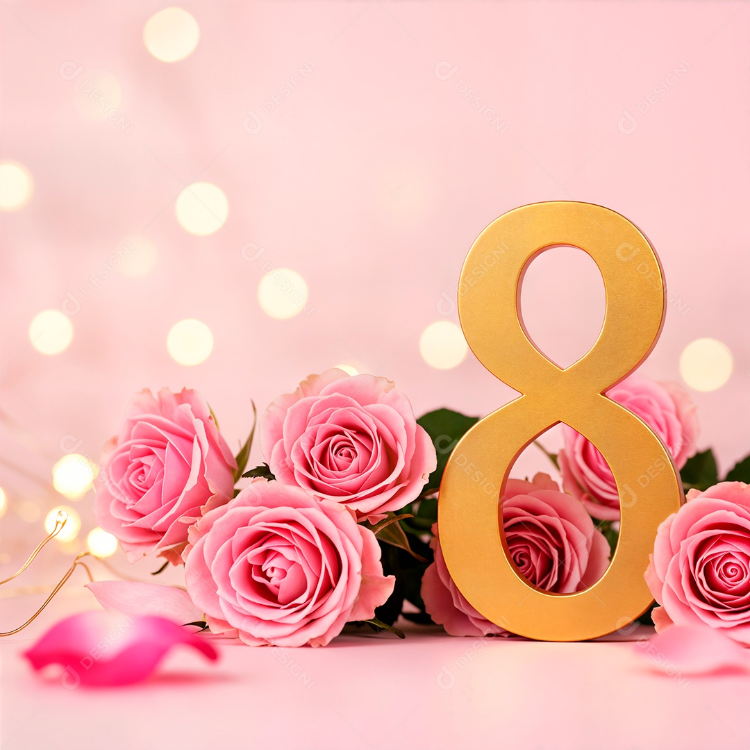 8 de março dia internacional da mulher celebrando a força e a beleza das mulheres em background