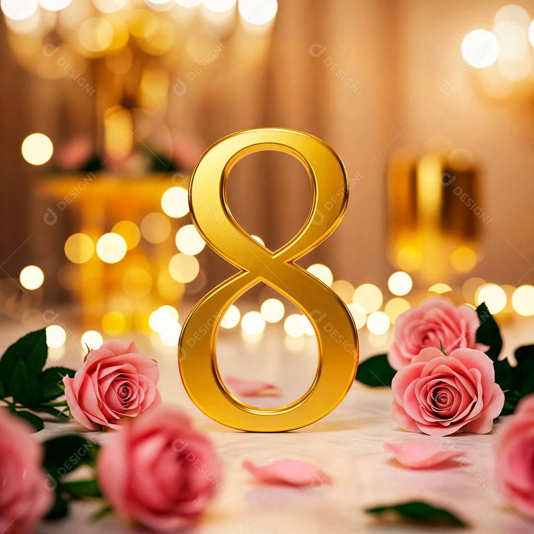 8 de março dia internacional da mulher celebrando a força e a beleza das mulheres em background