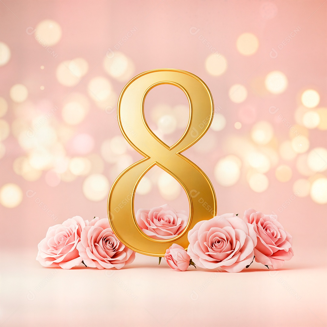 8 de março dia internacional da mulher celebrando a força e a beleza das mulheres em background