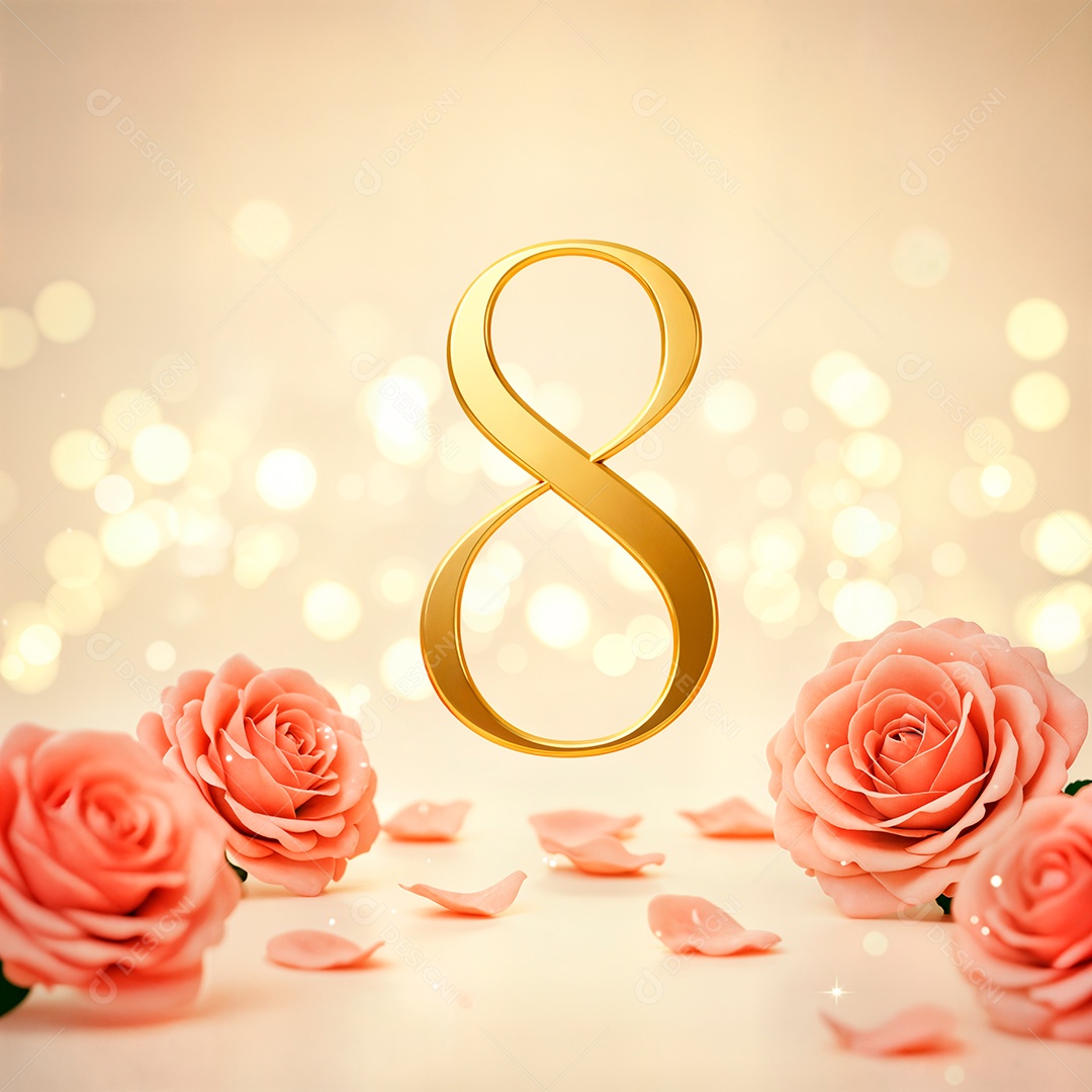 8 de março dia internacional da mulher celebrando a força e a beleza das mulheres em background