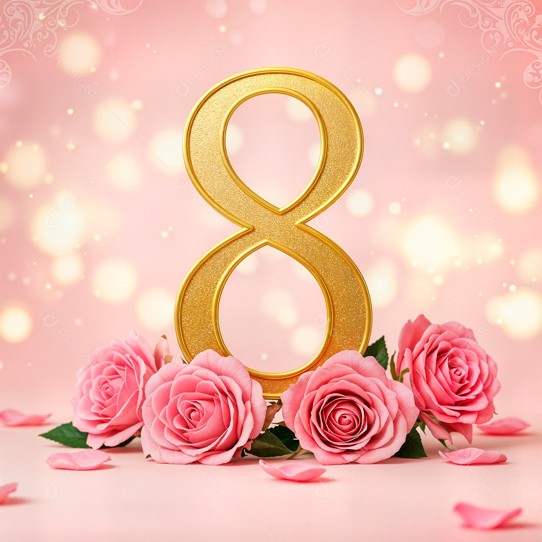 8 de março dia internacional da mulher celebrando a força e a beleza das mulheres em background