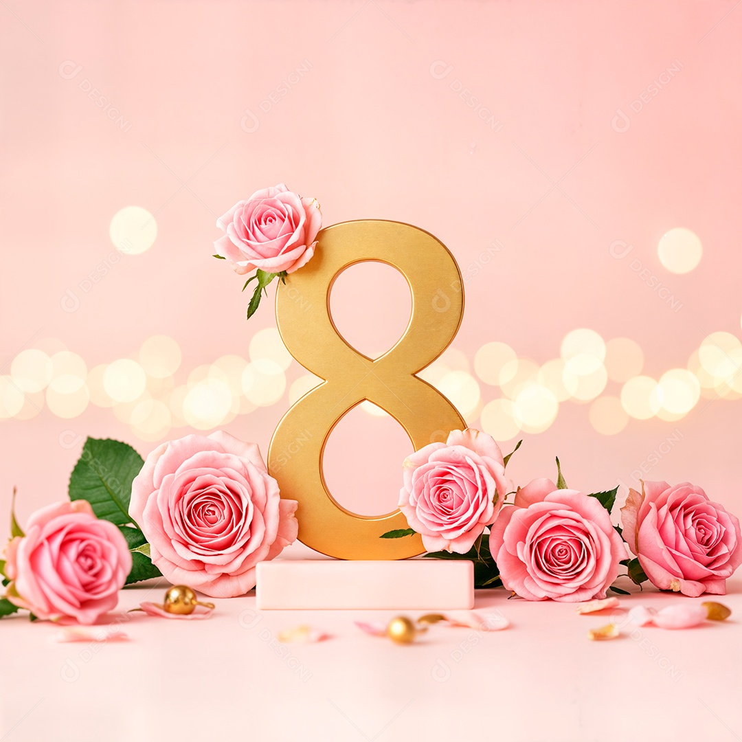 8 de março dia internacional da mulher celebrando a força e a beleza das mulheres em background