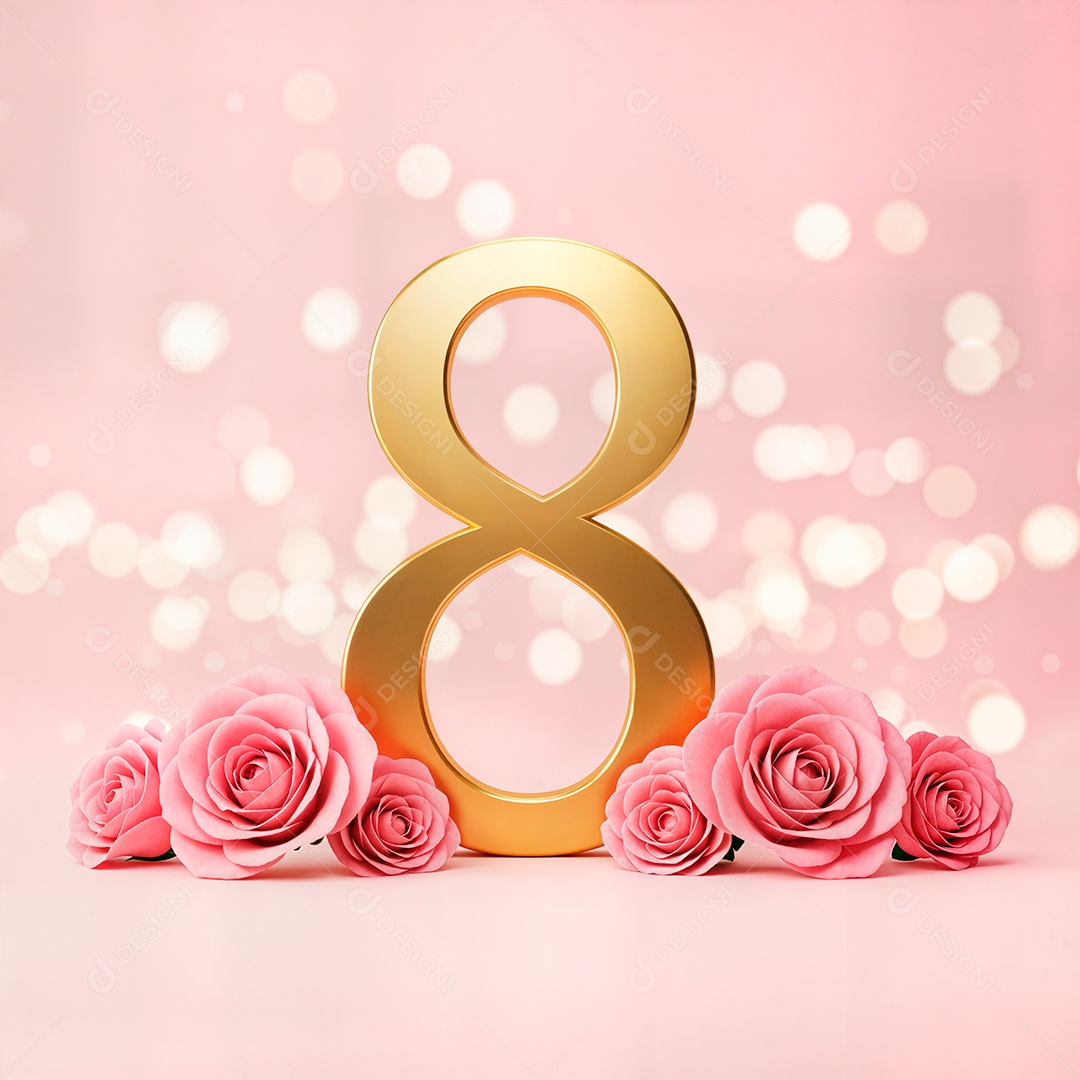 8 de março dia internacional da mulher celebrando a força e a beleza das mulheres em background