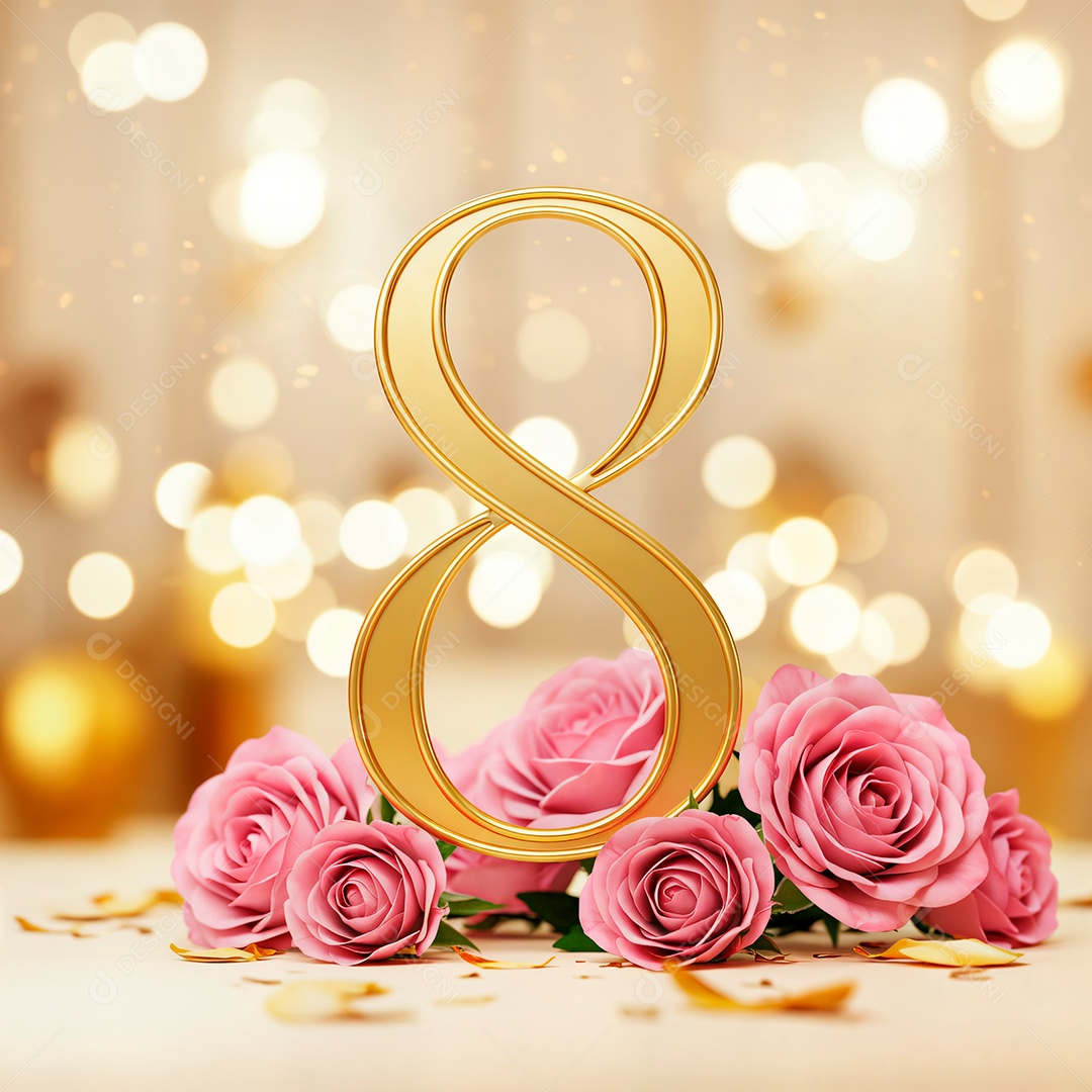 8 de março dia internacional da mulher celebrando a força e a beleza das mulheres em background