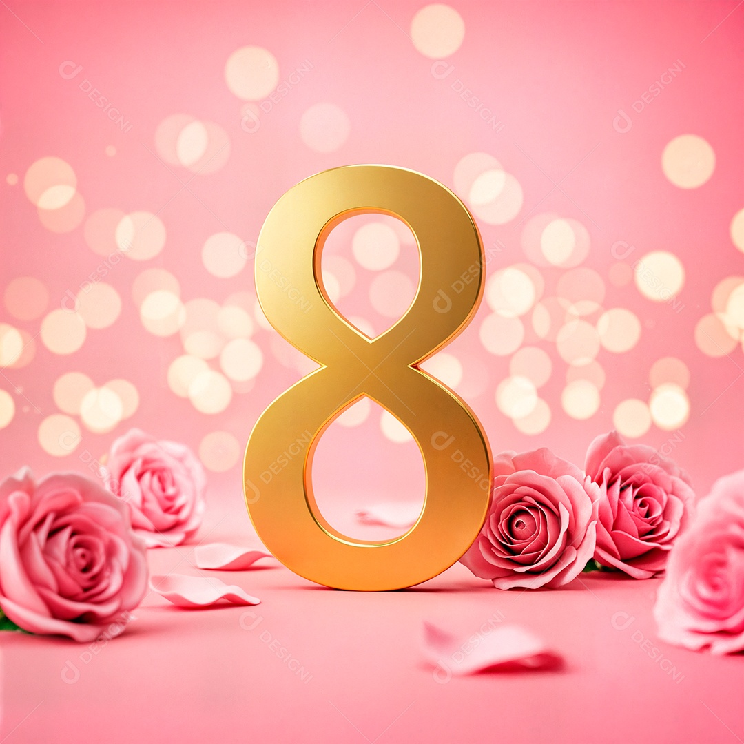 8 de março dia internacional da mulher celebrando a força e a beleza das mulheres em background