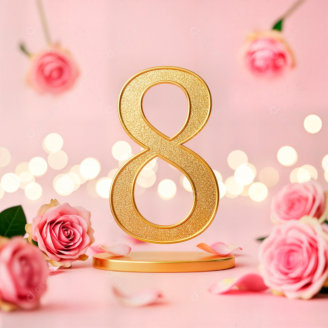 8 de março dia internacional da mulher celebrando a força e a beleza das mulheres em background