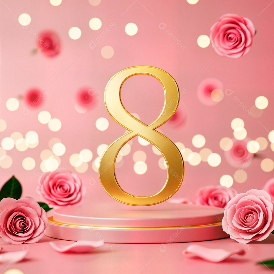 8 de março dia internacional da mulher celebrando a força e a beleza das mulheres em background