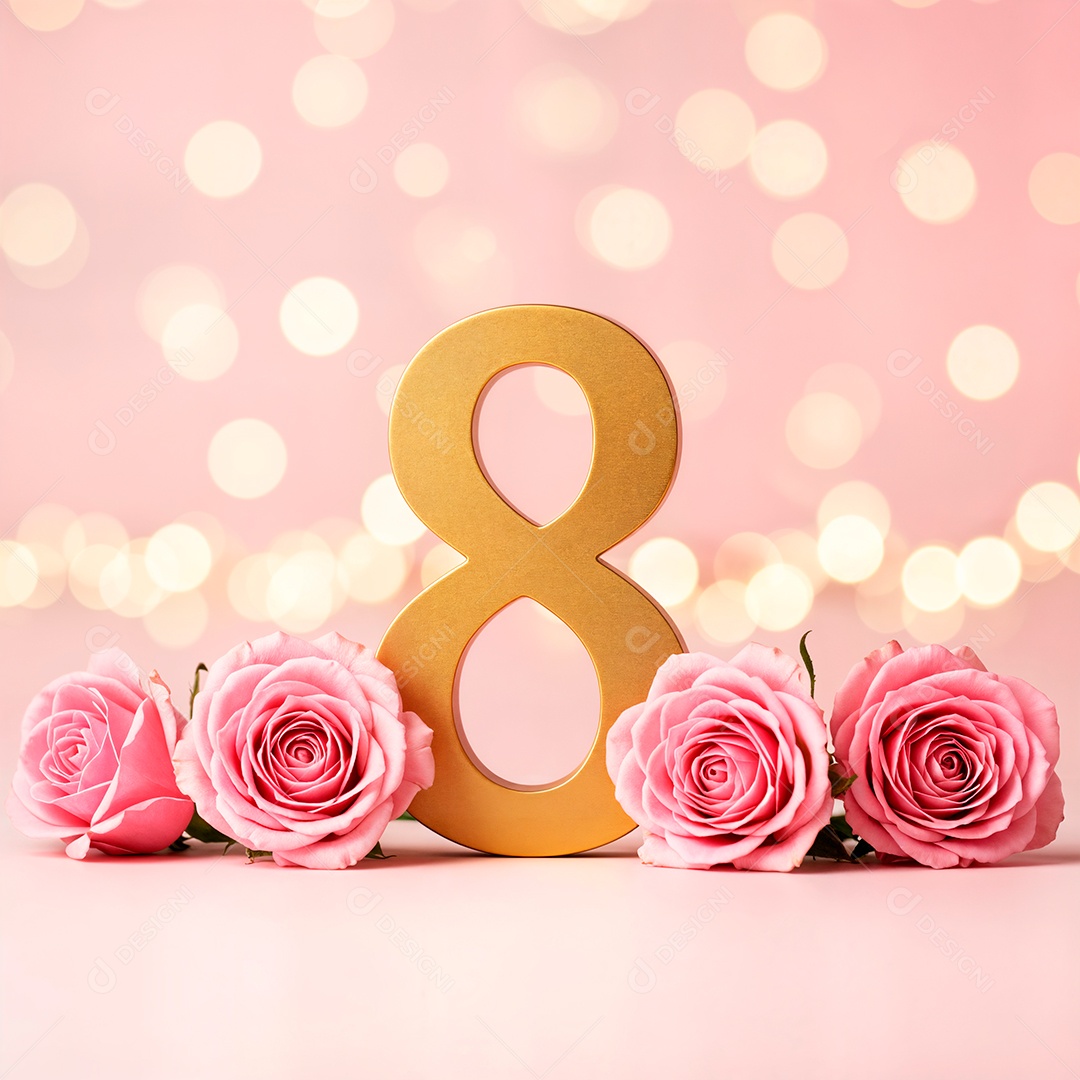 8 de março dia internacional da mulher celebrando a força e a beleza das mulheres em background