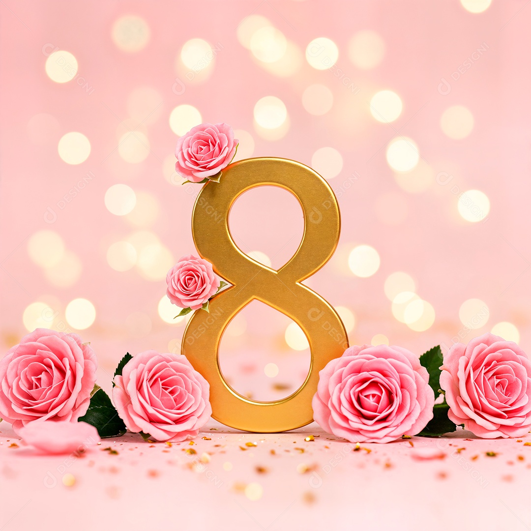 8 de março dia internacional da mulher celebrando a força e a beleza das mulheres em background