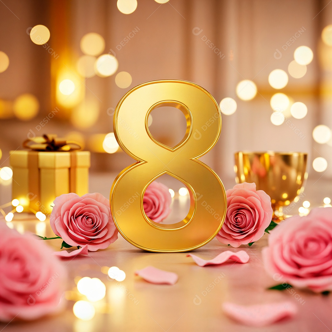 8 de março dia internacional da mulher celebrando a força e a beleza das mulheres em background