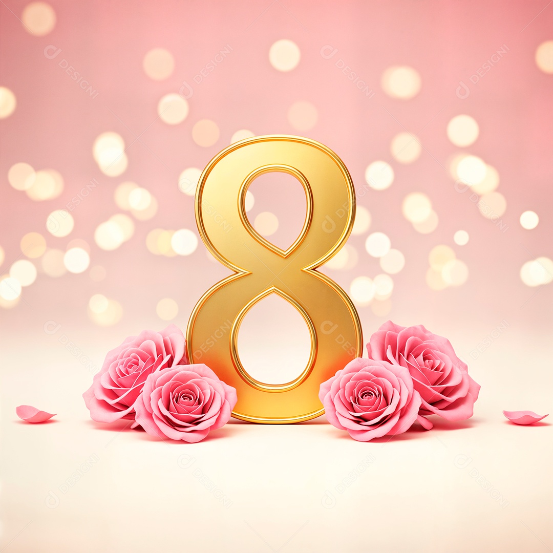 8 de março dia internacional da mulher celebrando a força e a beleza das mulheres em background