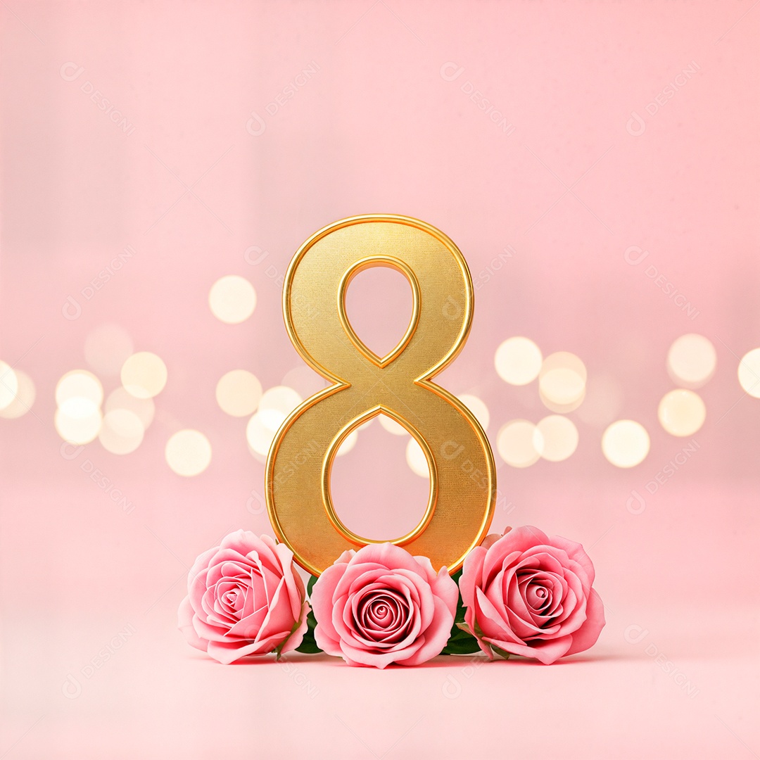 8 de março dia internacional da mulher celebrando a força e a beleza das mulheres em background