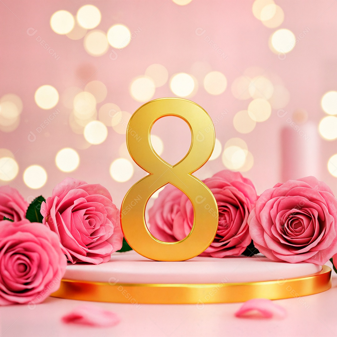 8 de março dia internacional da mulher celebrando a força e a beleza das mulheres em background