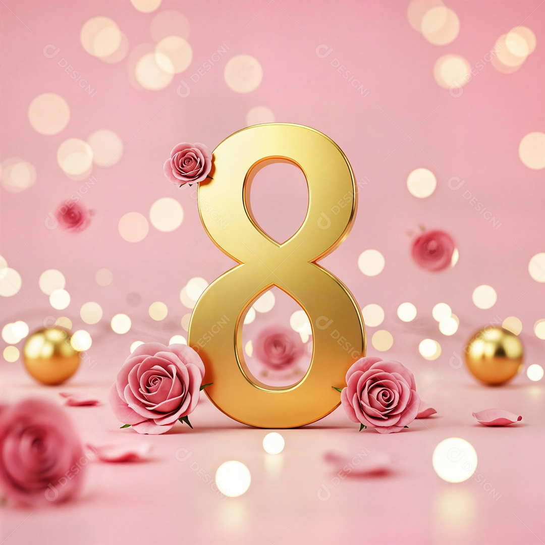 8 de março dia Internacional da Mulher celebrando a força e a beleza das mulheres