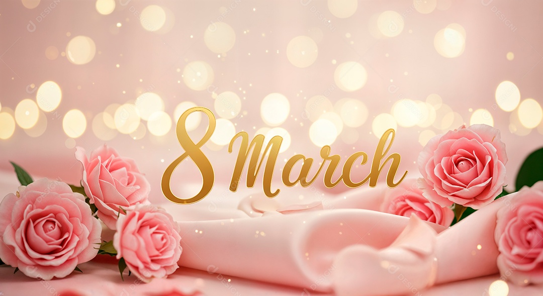 8 de março dia internacional da mulher celebrando a força e a beleza das mulheres em background