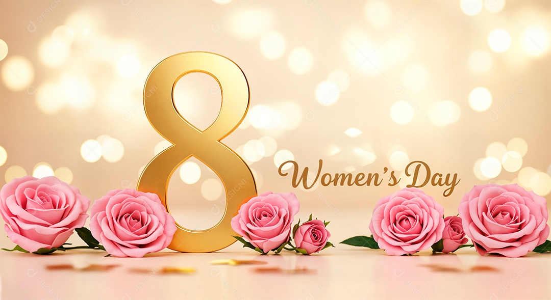 8 de março dia internacional da mulher celebrando a força e a beleza das mulheres em background