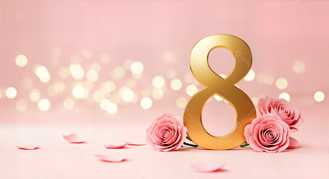 8 de março dia internacional da mulher celebrando a força e a beleza das mulheres em background