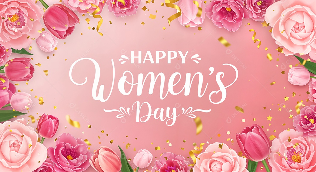 8 de março dia Internacional da Mulher celebrando a força e a beleza das mulheres