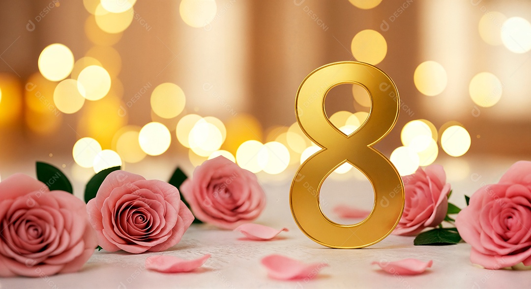 8 de março dia internacional da mulher celebrando a força e a beleza das mulheres em background