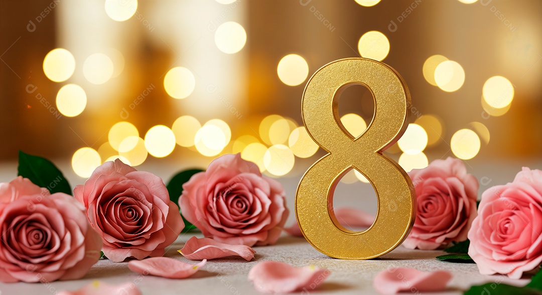 8 de março dia internacional da mulher celebrando a força e a beleza das mulheres em background