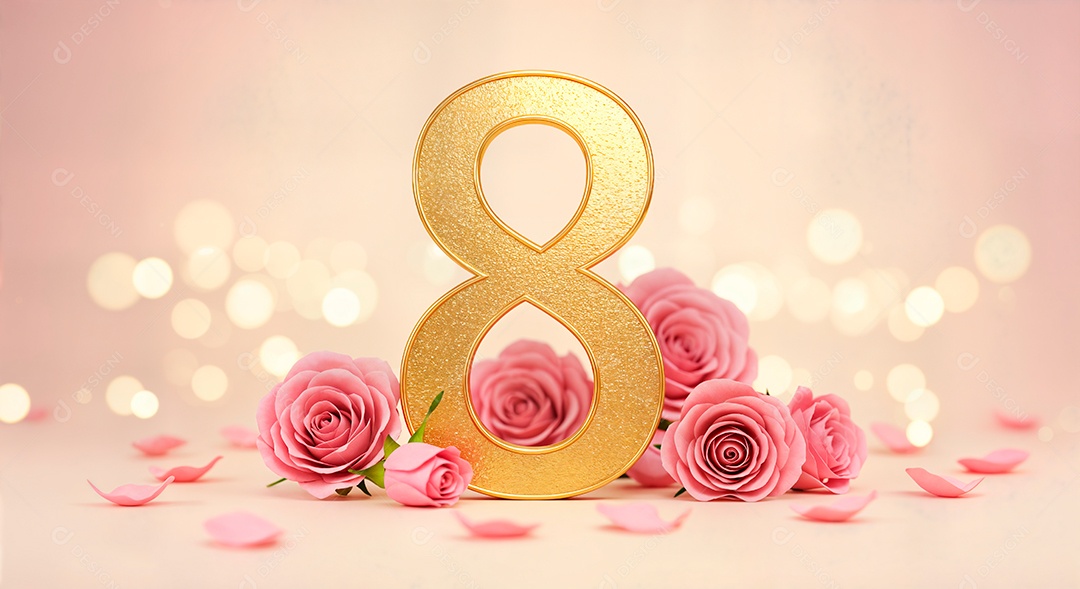 8 de março dia internacional da mulher celebrando a força e a beleza das mulheres em background