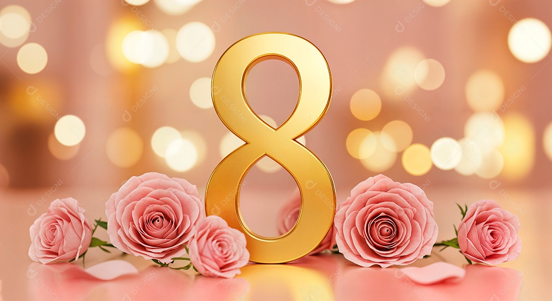 8 de março dia internacional da mulher celebrando a força e a beleza das mulheres em background