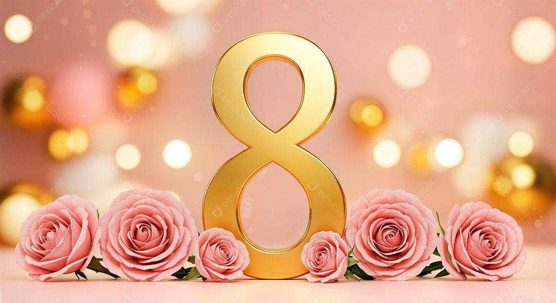 8 de março dia internacional da mulher celebrando a força e a beleza das mulheres em background