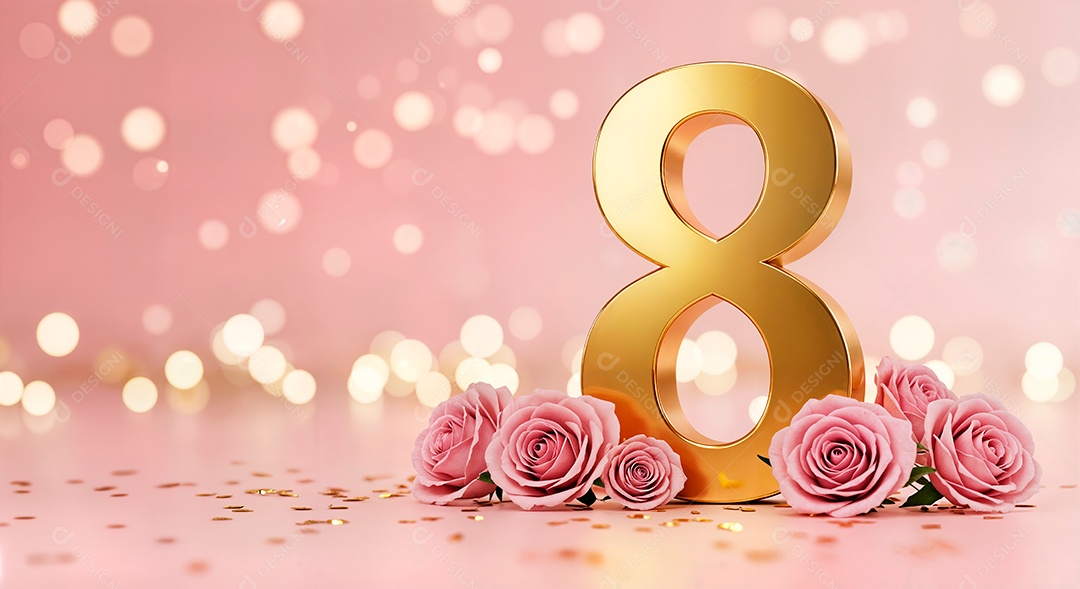 8 de março dia internacional da mulher celebrando a força e a beleza das mulheres em background