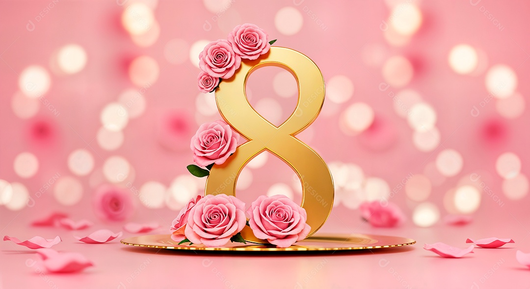 8 de março dia internacional da mulher celebrando a força e a beleza das mulheres em background