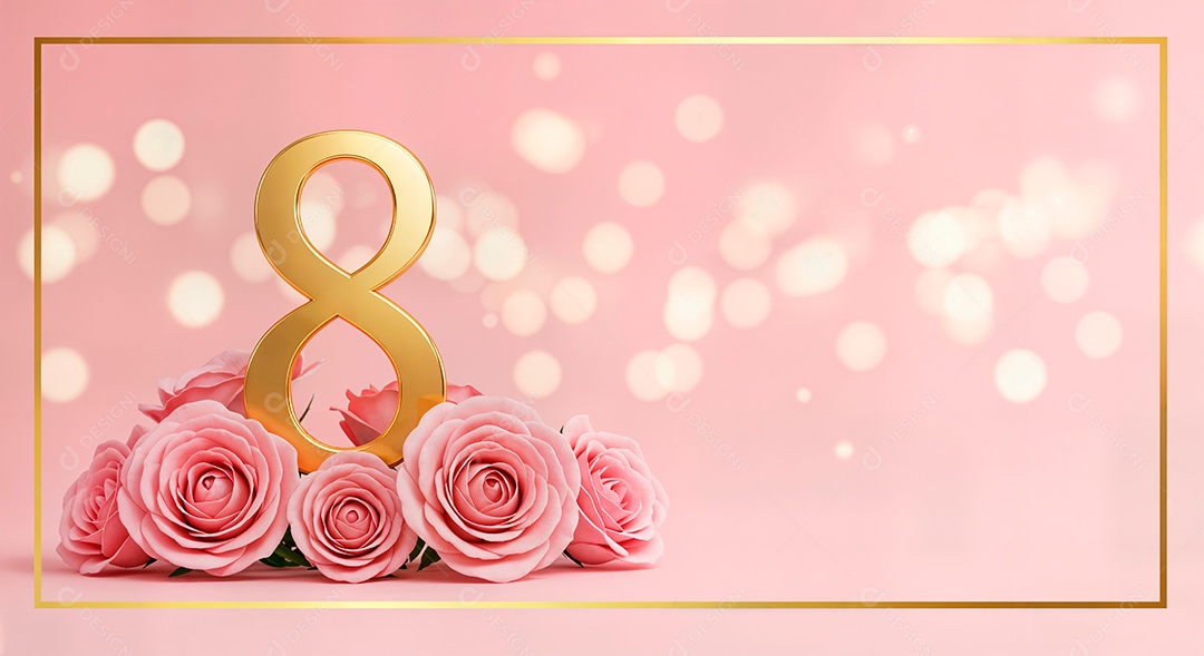 8 de março dia internacional da mulher celebrando a força e a beleza das mulheres em background