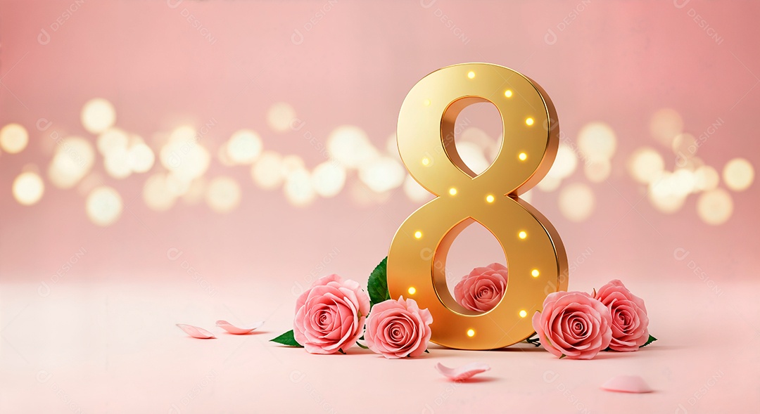 8 de março dia internacional da mulher celebrando a força e a beleza das mulheres em background