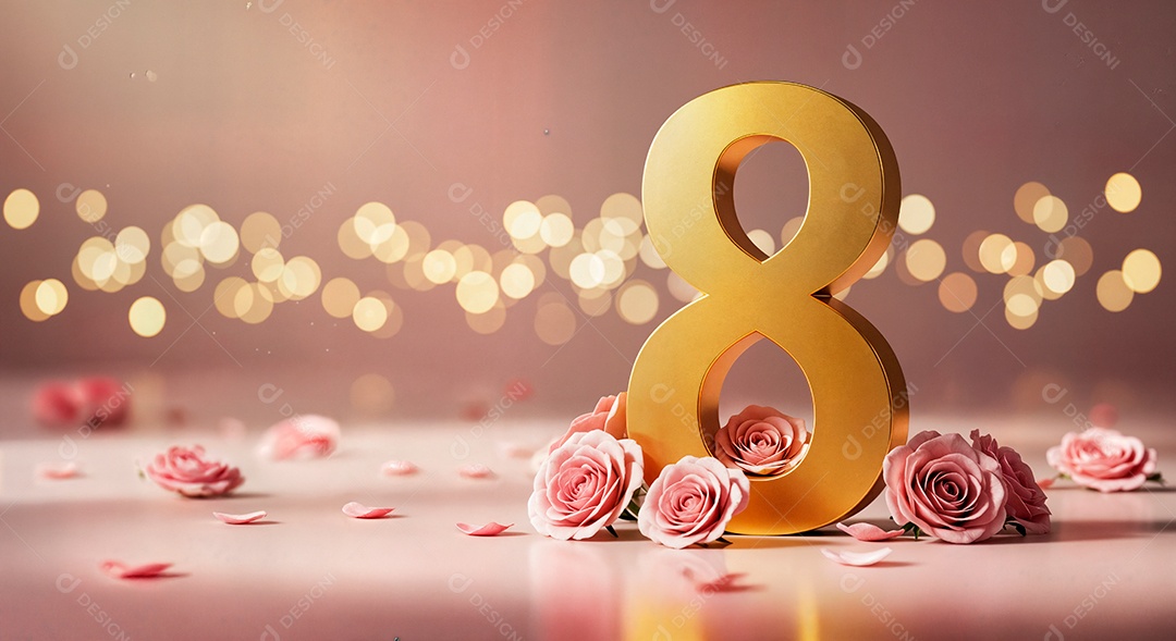 8 de março dia internacional da mulher celebrando a força e a beleza das mulheres em background