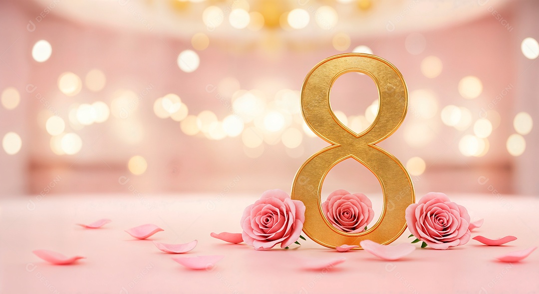 8 de março dia internacional da mulher celebrando a força e a beleza das mulheres em background