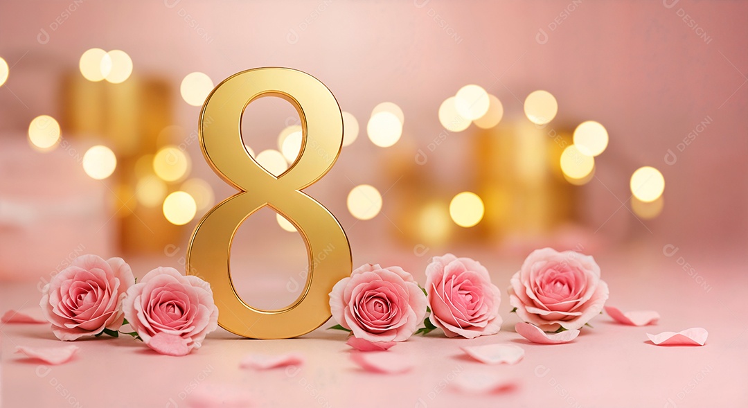 8 de março dia internacional da mulher celebrando a força e a beleza das mulheres em background