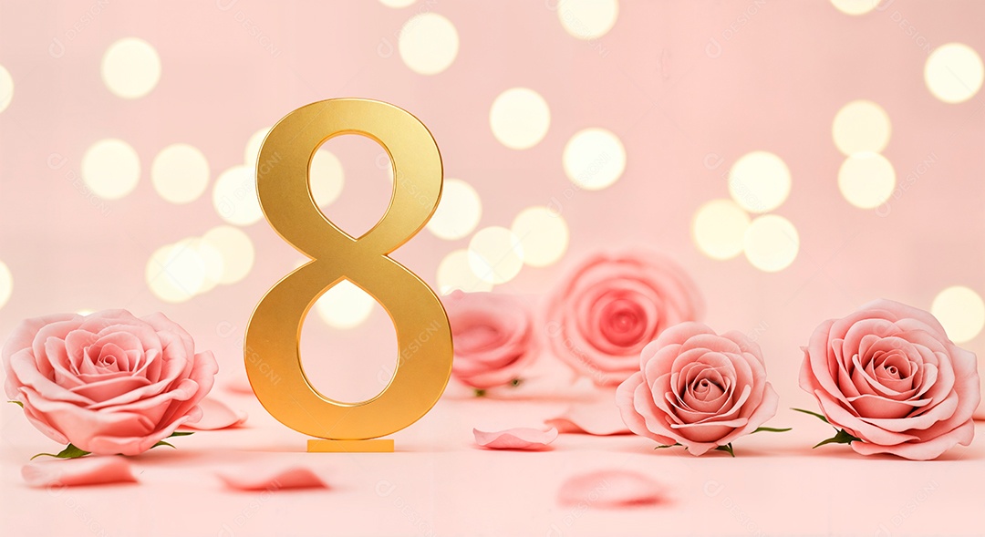 8 de março dia internacional da mulher celebrando a força e a beleza das mulheres em background