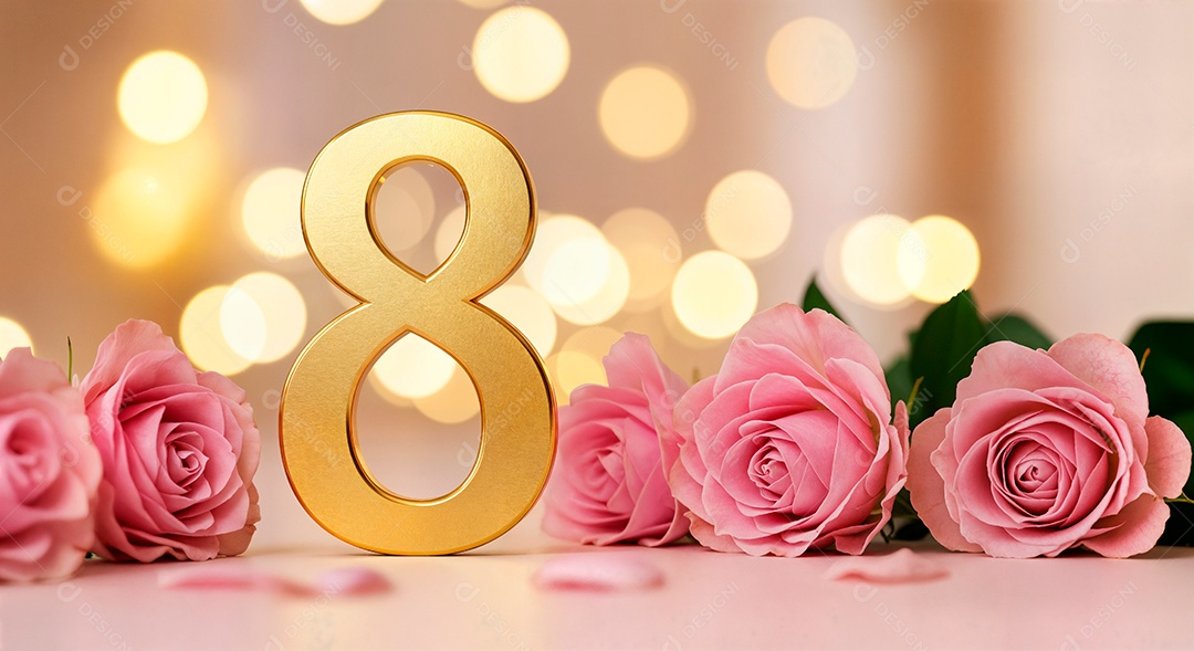 8 de março dia internacional da mulher celebrando a força e a beleza das mulheres em background