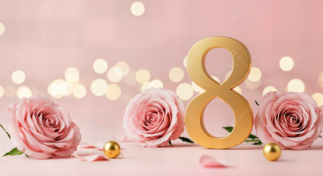 8 de março dia internacional da mulher celebrando a força e a beleza das mulheres em background