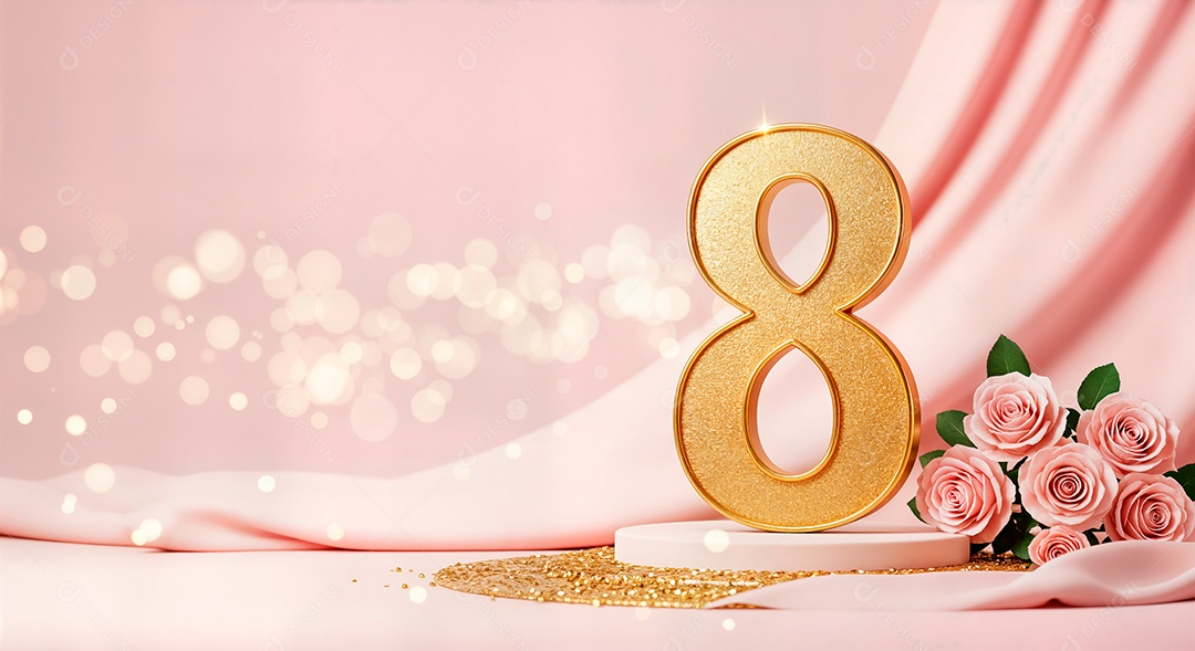 8 de março dia internacional da mulher celebrando a força e a beleza das mulheres em background