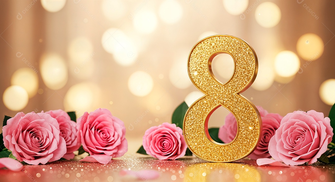 8 de março dia internacional da mulher celebrando a força e a beleza das mulheres em background