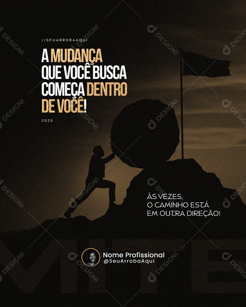 Coach A Mudança Que Você Busca Social Media PSD Editável